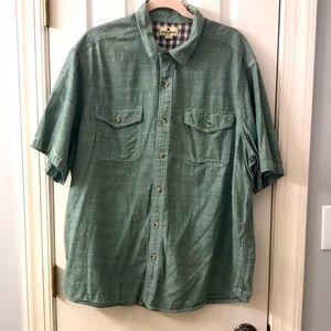 Woolrich Men’s Button Down Short Sleeve Shirt Size XXL